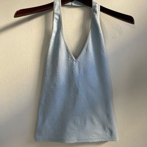 Bebe textured halter top